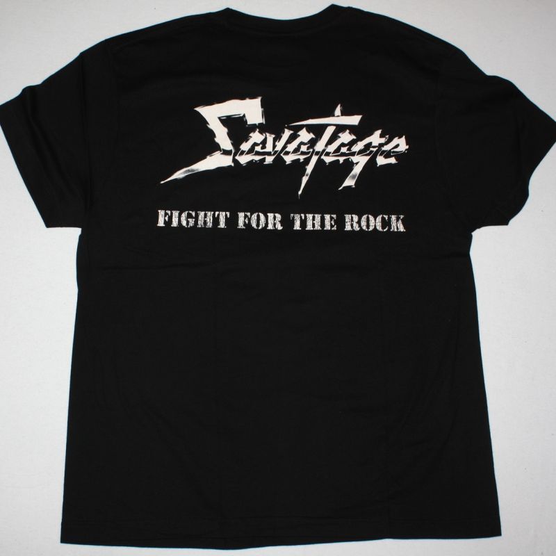 SAVATAGE FIGHT FOR THE ROCK 1986 NEW BLACK T-SHIRT