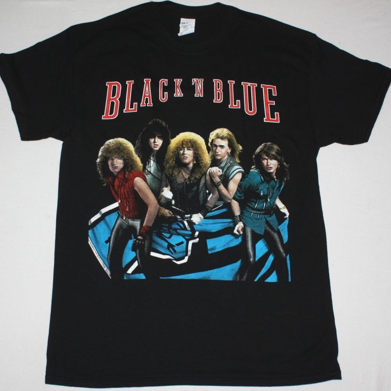 BLACK N BLUE BLACK'N BLUE 1984 NEW BLACK T-SHIRT