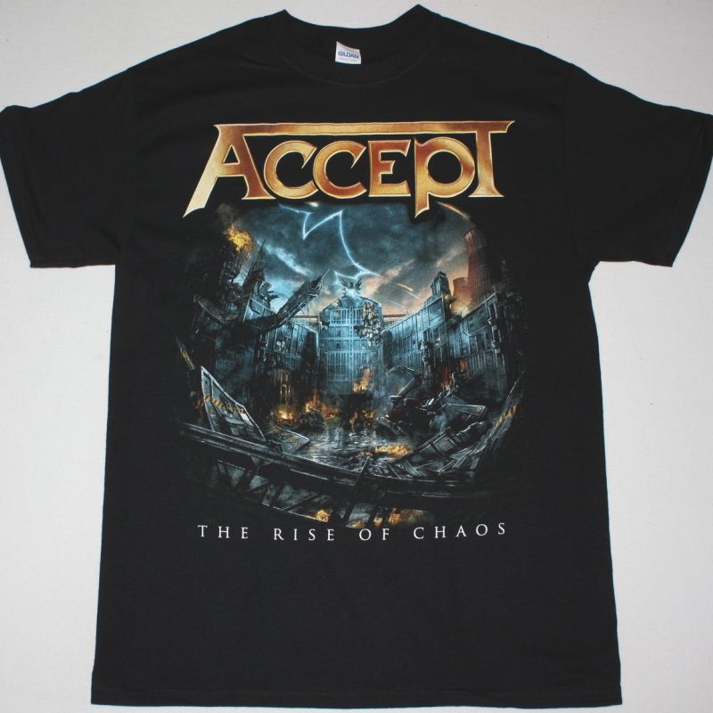 ACCEPT THE RISE OF CHAOS NEW BLACK T-SHIRT