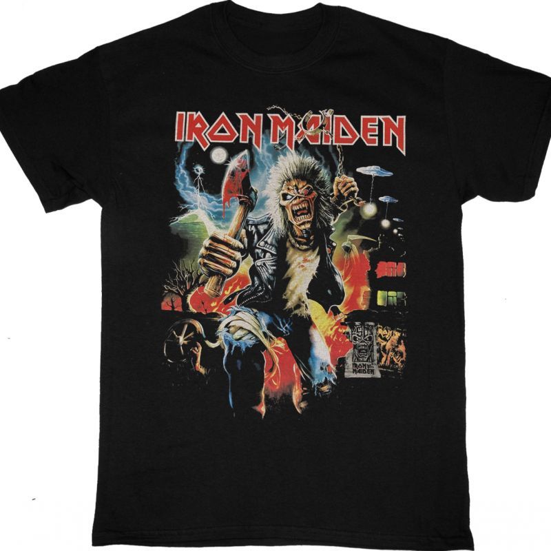 IRON MAIDEN RUN FOR YOUR LIVES 2025 TOUR NEW BLACK T-SHIRT