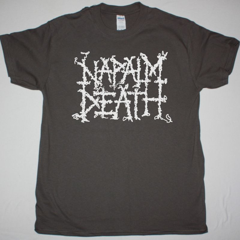 Napalm Death Maglietta Nera Con Logo Della Band | T-Shirt Rock Per Fan | Manica Corta