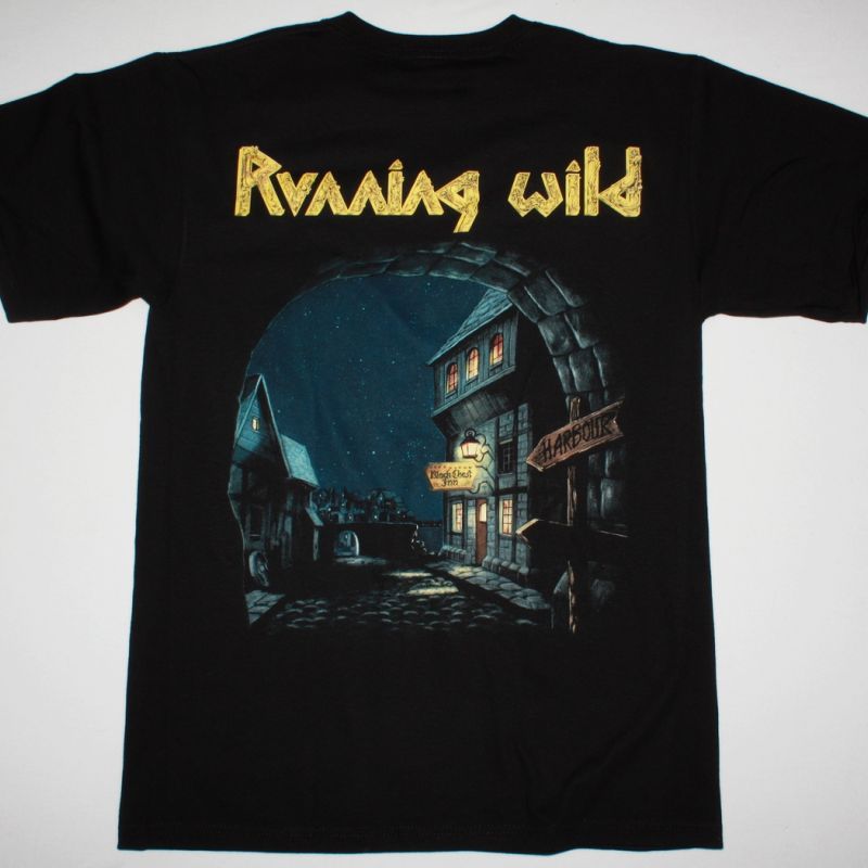 pantry wilderness Street address RUNNING WILD PORT ROYAL'88 X-WILD GRAVE DIGGER RAGE HELLOWEEN NEW BLACK T- SHIRT - Best Rock T-shirts