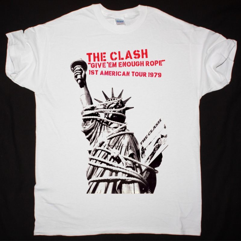 THE CLASH GIVE EM ENOUGH ROPE TOUR 1979NEW WHITE T SHIRT