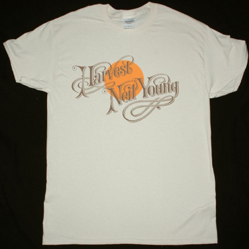 NEIL YOUNG HARVEST 1972 NEW NATURAL T SHIRT