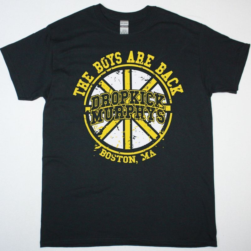 DROPKICK MURPHYS THE BOYS ARE BACK AND THEY'RE LOOKING FOR TROUBLE NEW BLACK T SHIRT