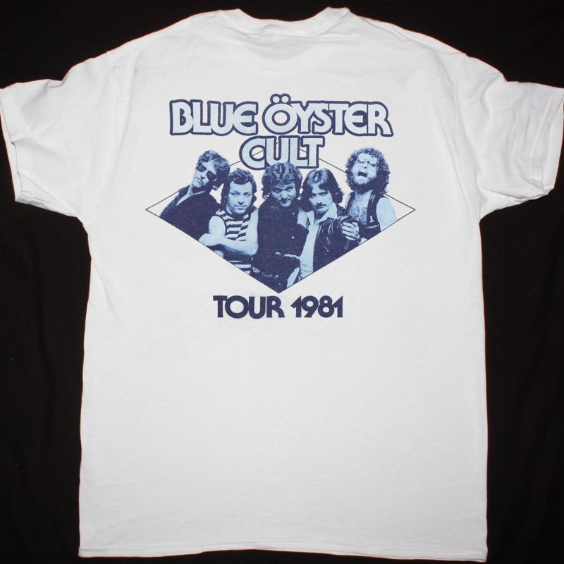 BLUE ÖYSTER CULT TOUR 1981 NEW WHITE T SHIRT