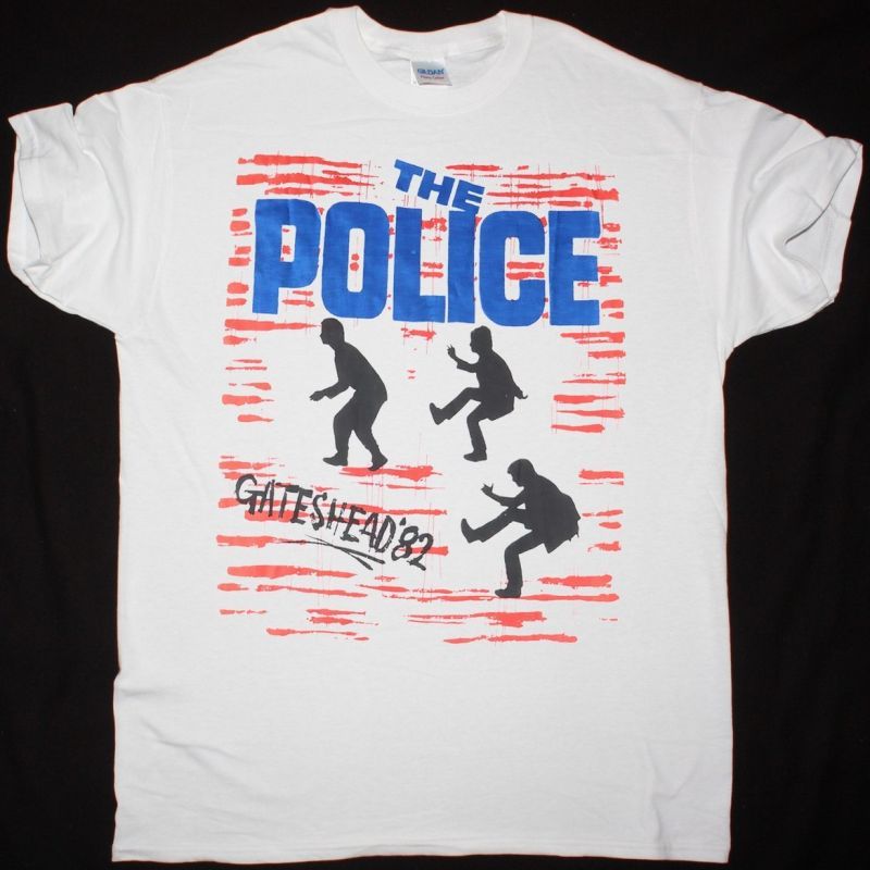 THE POLICE GATESHEAD TOUR 1982 NEW WHITE T-SHIRT