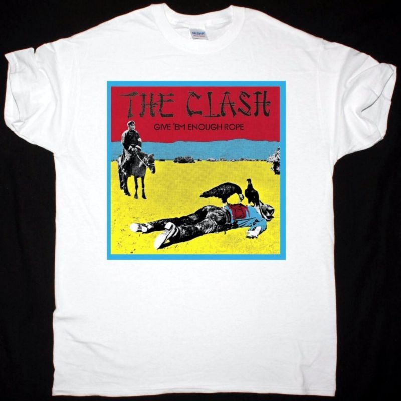 THE CLASH GIVE EM ENOUGH ROPE NEW WHITE T-SHIRT