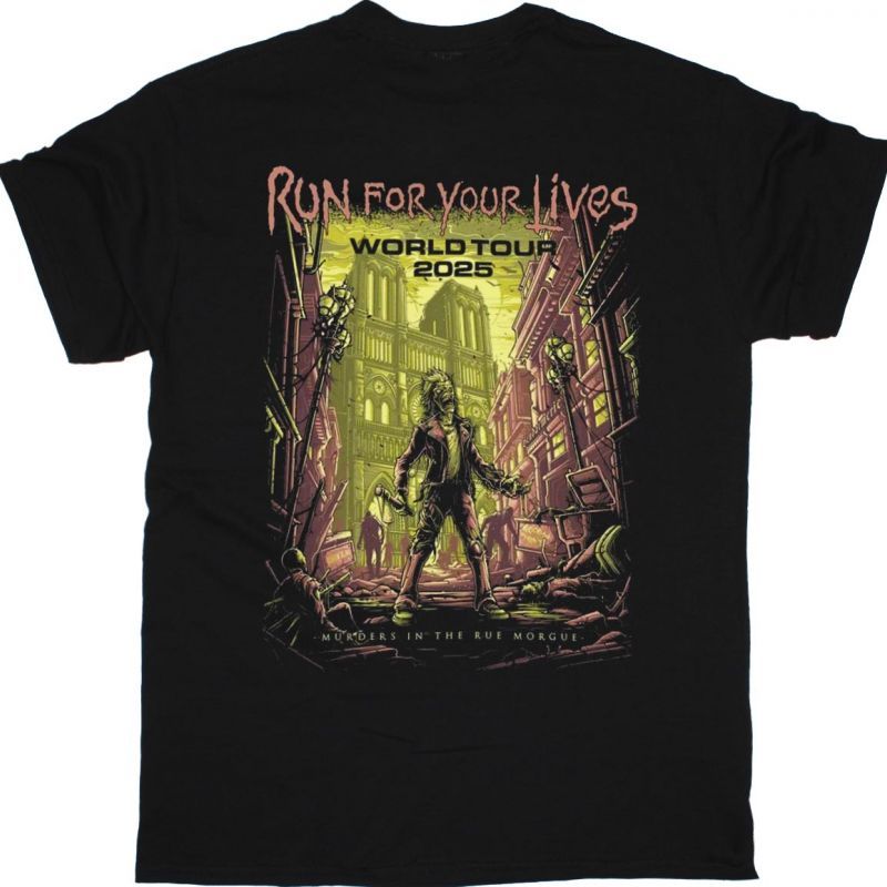 IRON MAIDEN WRATHCHILD RUE MORGUE 2025 TOUR TEE NEW BLACK T-SHIRT