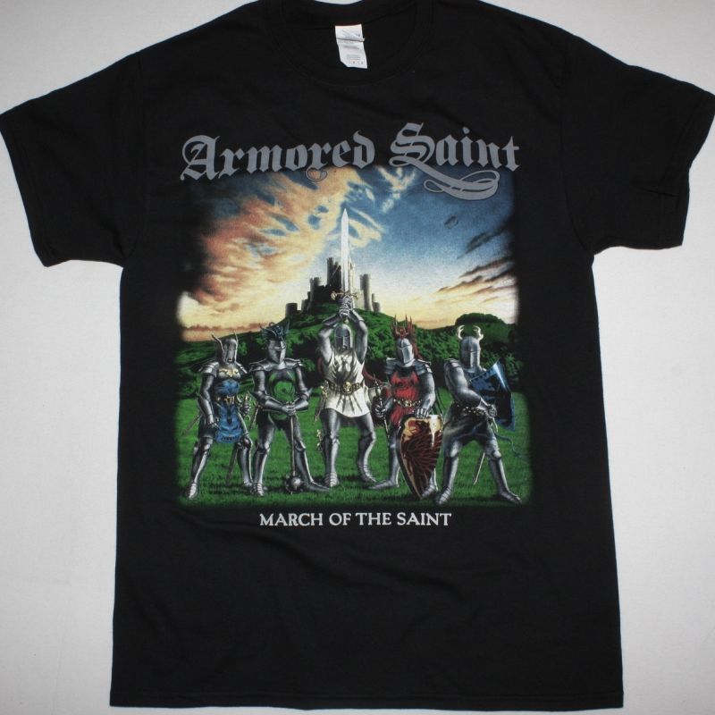 ARMORED SAINT MARCH OF THE SAINT NEW BLACK T SHIRT