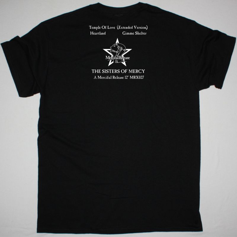 THE SISTERS OF MERCY TEMPLE OF LOVE  NEW BLACK T-SHIRT