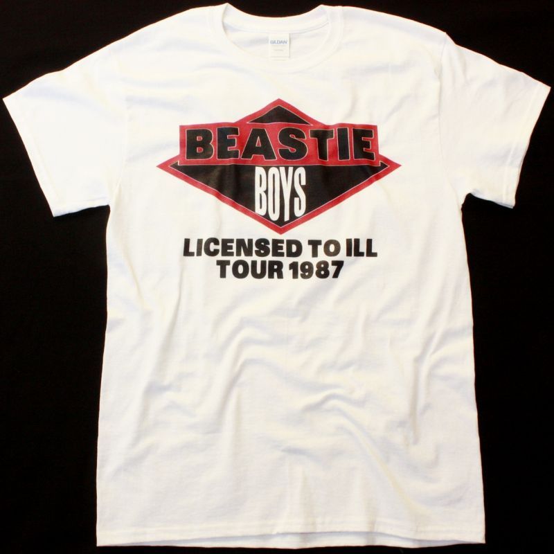 BEASTIE BOYS LICENSED TO ILL 1987 NEW WHITE T-SHIRT