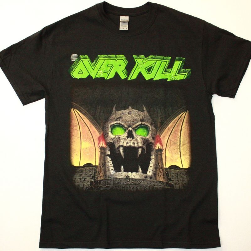 OVERKILL THE YEARS OF DECAY 1989 NEW BLACK T SHIRT