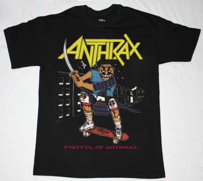 ANTHRAX FISTFUL OF ANTHRAX'87 NEW BLACK T-SHIRT