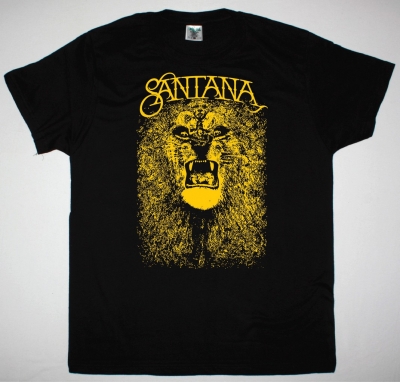 SANTANA LION NEW BLACK T-SHIRT
