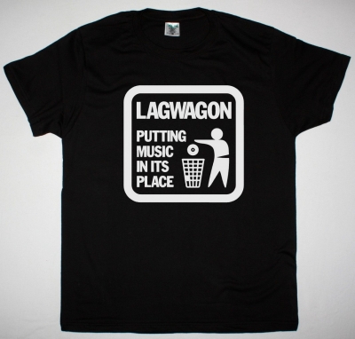 LAGWAGON PUTTING MUSIC NEW BLACK T SHIRT