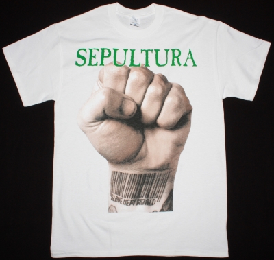 SEPULTURA SLAVE NEW WORLD'93 NEW WHITE T-SHIRT
