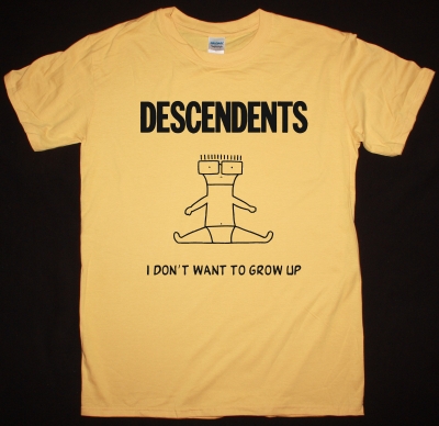 DESCENDENTS I DON'T WANT TO GROW UP 1985 NEW YELLOW T SHIRT