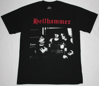 HELLHAMMER BAND  NEW BLACK T-SHIRT