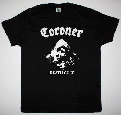CORONER DEATH CULT NEW BLACK T SHIRT