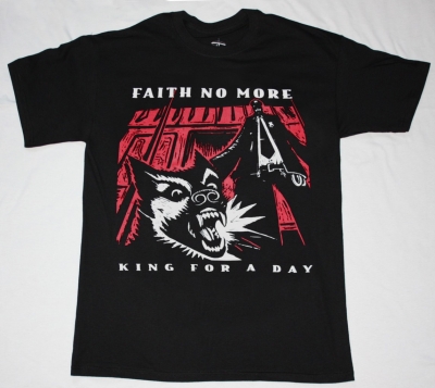 FAITH NO MORE KING FOR A DAY'95 NEW BLACK T-SHIRT