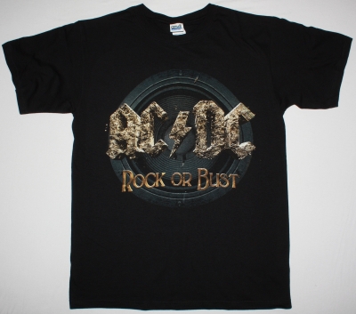 AC DC ROCK OR BUST 2014 AC/DC NEW BLACK T-SHIRT