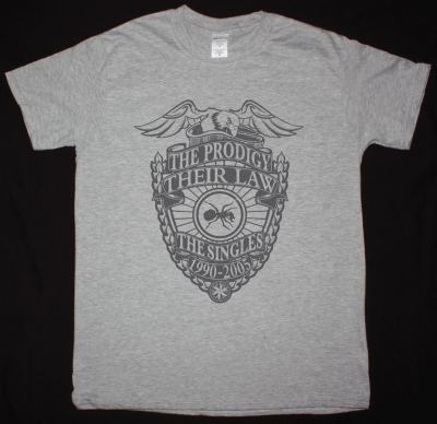 THE PRODIGY THEIR LAW BADGE NEW SPORTS GREY T SHIRT