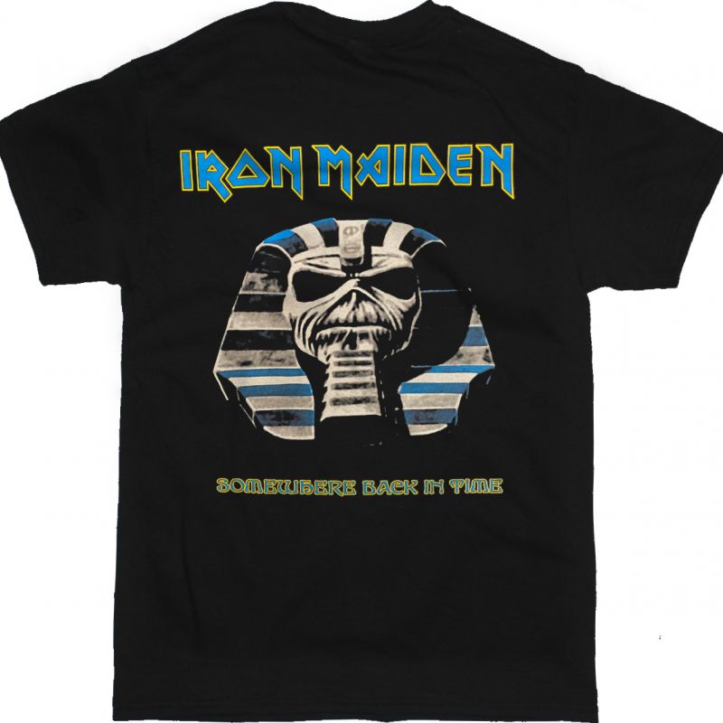 IRON MAIDEN SOMEWHERE BACK IN TIME THE BEST OF: 1980-1989 NEW BLACK T-SHIRT