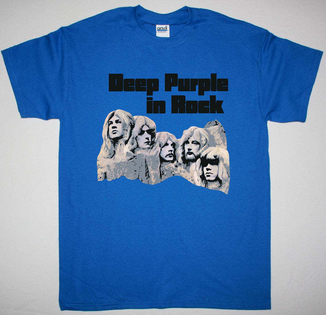 DEEP PURPLE IN ROCK 1970 NEW BLUE T-SHIRT - Best Rock T-shirts