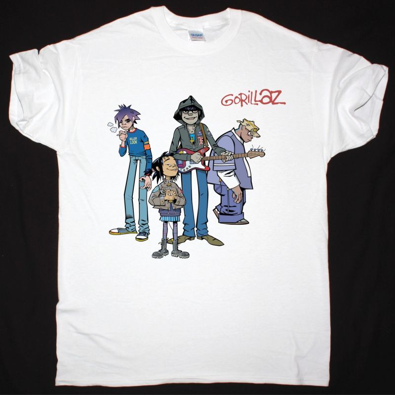Therapy go wolf GORILLAZ WHITE BAND - Best Rock T-shirts