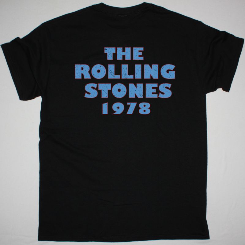 ROLLING STONES AMERICAN TOUR 1978 NEW BLACK T-SHIRT