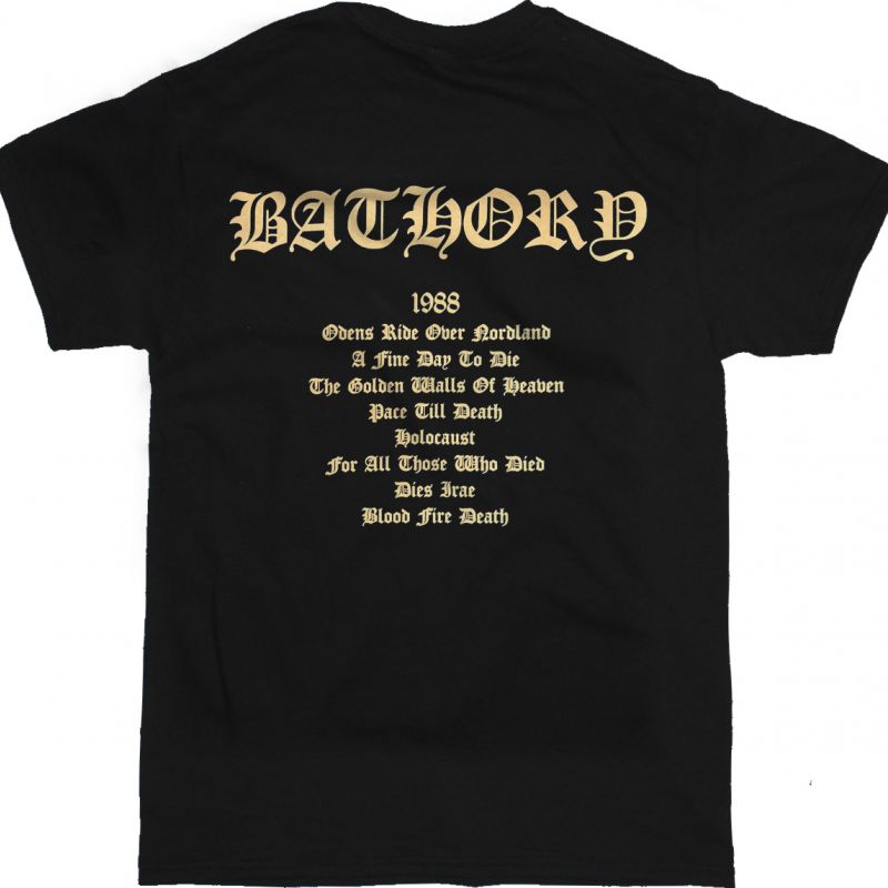 BATHORY BLOOD FIRE DEATH NEW BLACK T-SHIRT