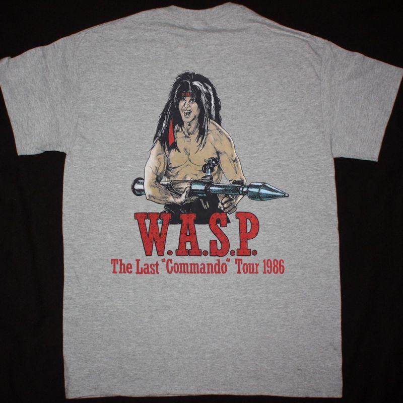 W.A.S.P. THE LAST COMMAND TOUR WASP NEW BLACK T-SHIRT