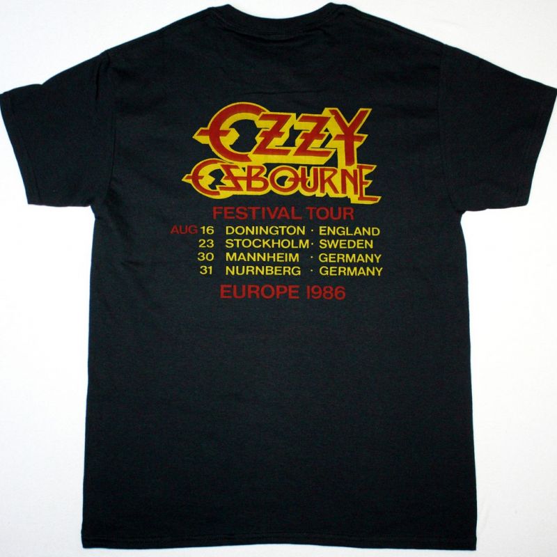 OZZY OSBOURNE THE ULTIMATE TOUR '86 NEW BLACK T-SHIRT