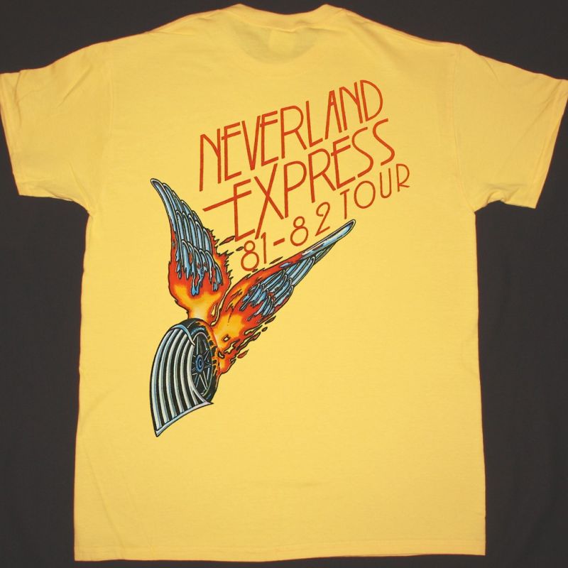 MEAT LOAF NEVERLAND EXPRESS TOUR NEW YELLOW T SHIRT