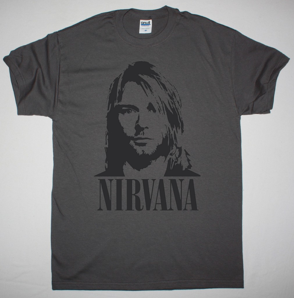 NIRVANA KURT COBAIN NEW GREY CHARCOAL T-SHIRT - Best Rock T-shirts