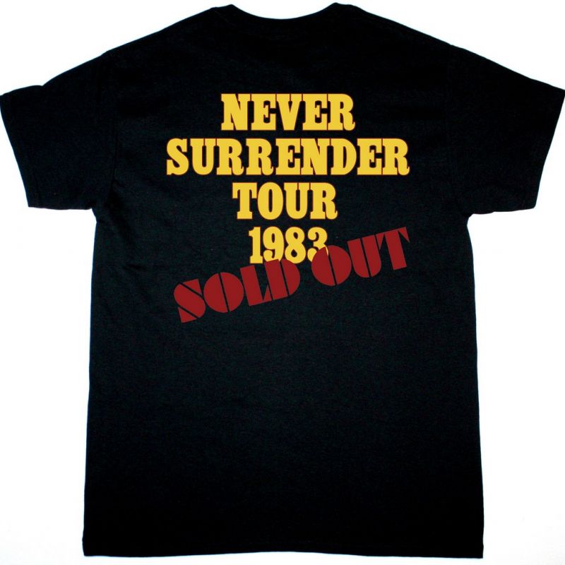 TRIUMPH NEVER SURRENDER TOUR 83 NEW BLACK T-SHIRT