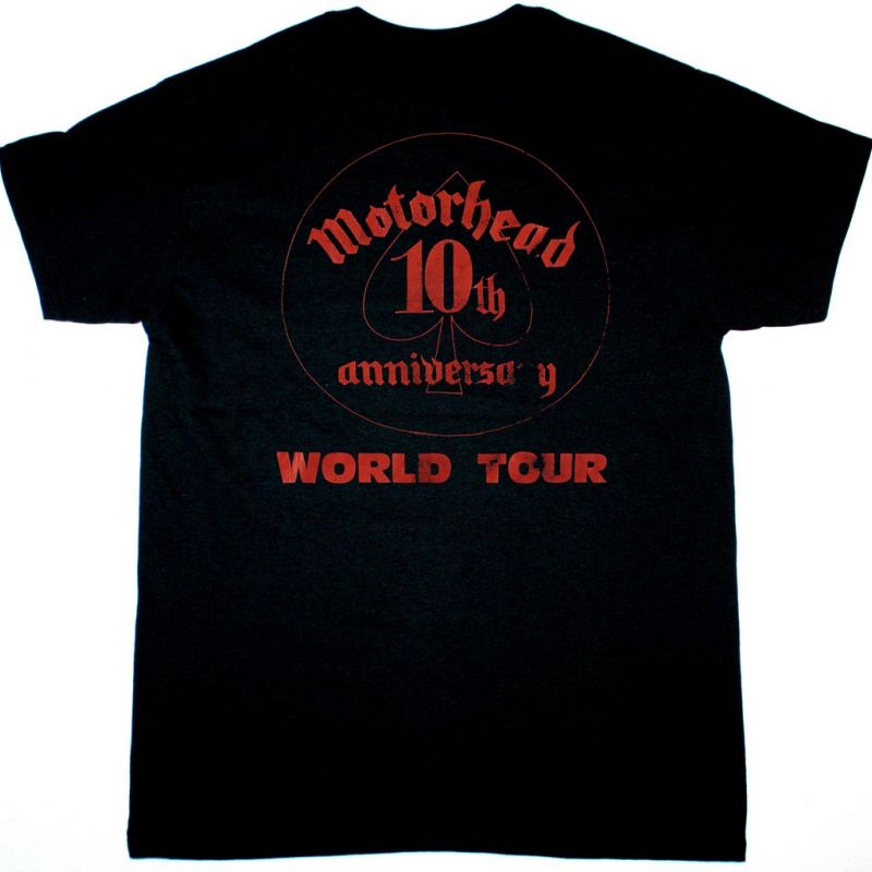 MOTORHEAD 10TH ANNIVERSARY 1985 WORLD TOUR NEW BLACK T-SHIRT