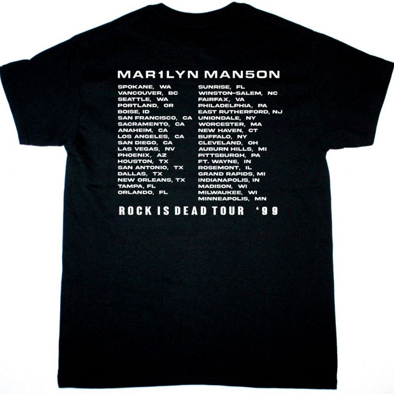 MARILYN MANSON ROCK IS DEAD TOUR NEW BLACK T-SHIRT