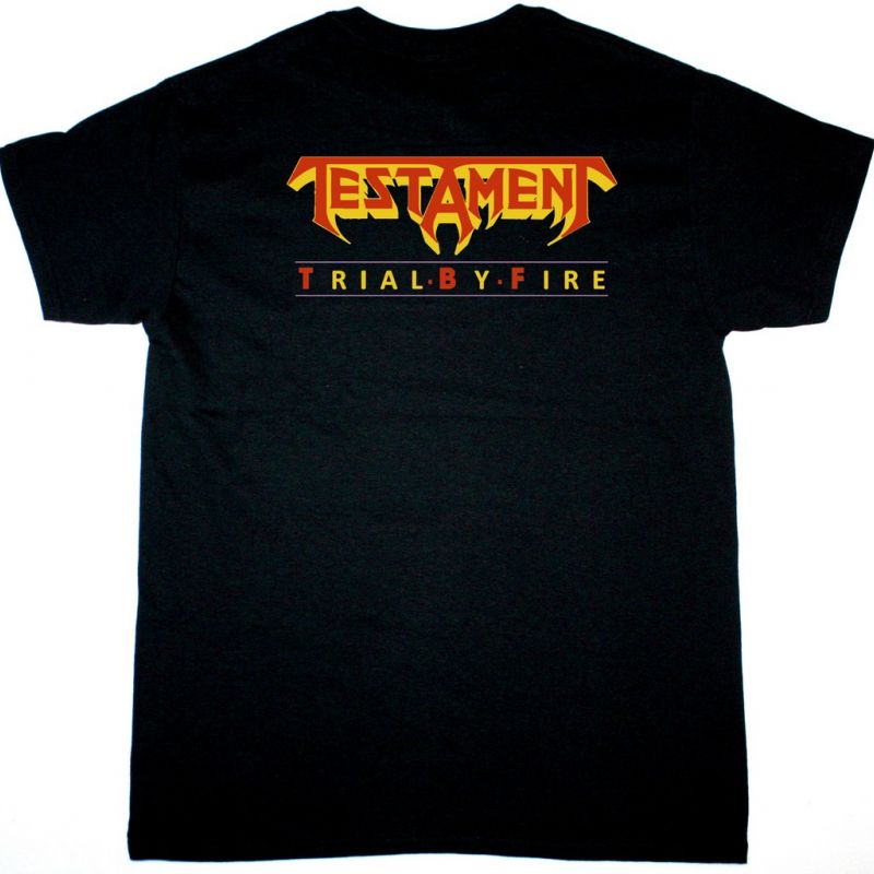 TESTAMENT TRIAL BY FIRE NEW BLACK T-SHIRT