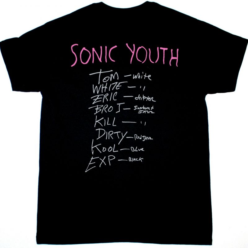 SONIC YOUTH DISAPPEARER NEW BLACK T-SHIRT