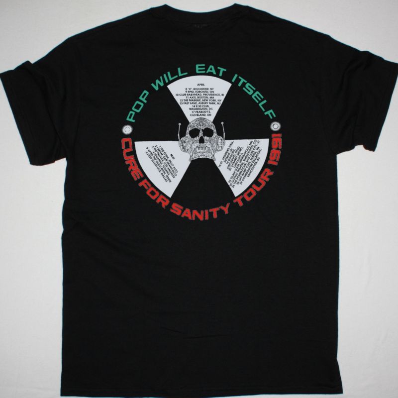 POP WILL EAT ITSELF CURE FOR INSANITY TOUR NEW BLACK T SHIRT