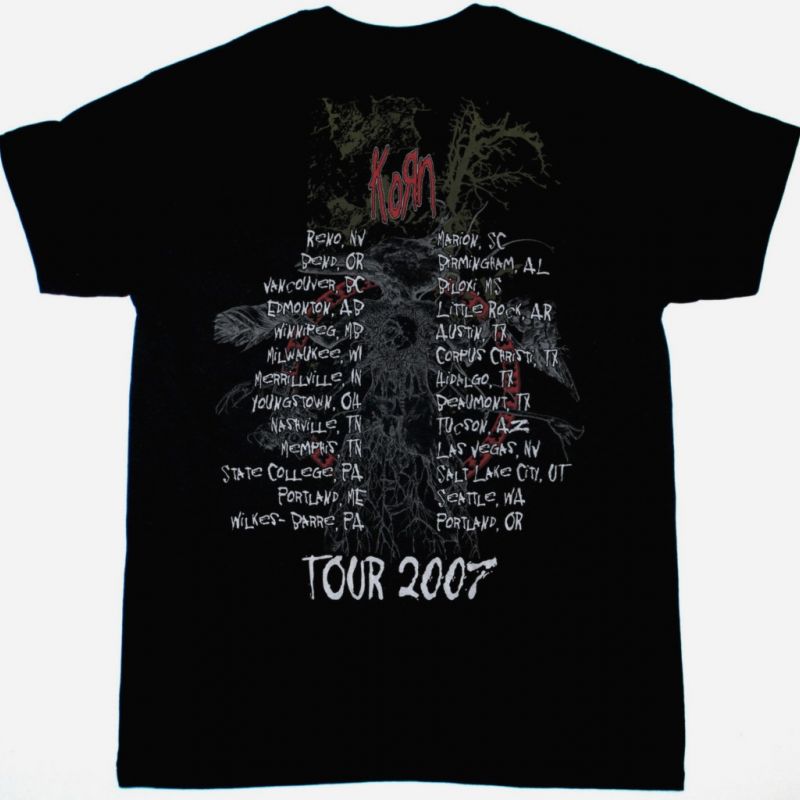 KORN TOUR 2007 NEW BLACK T-SHIRT