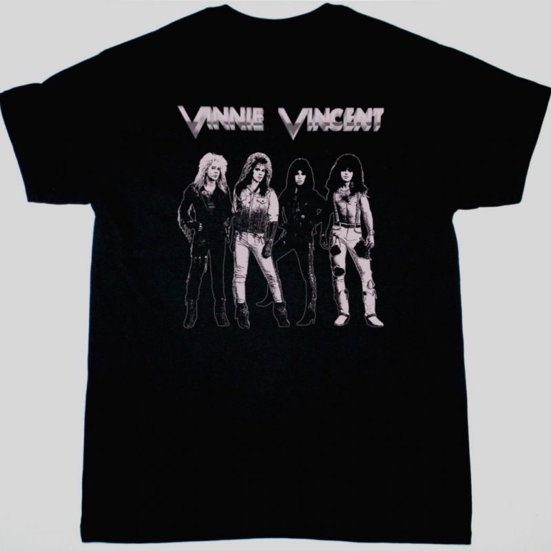 VINNIE VINCENT INVASION TOUR 86-87 NEW BLACK T SHIRT