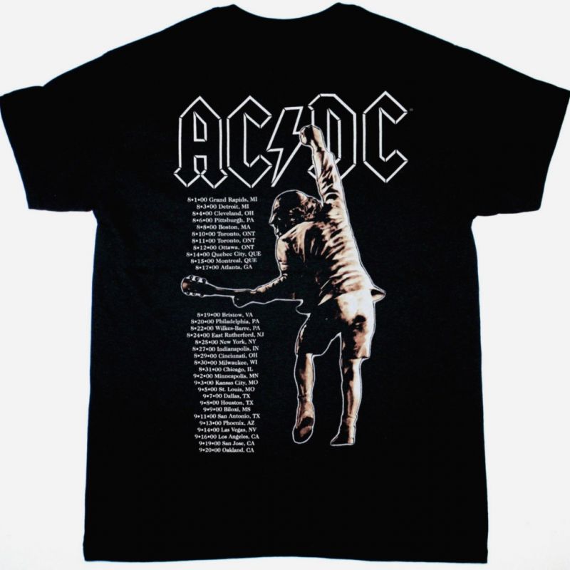 AC DC STIFF UPPER LIP TOUR AC/DC NEW BLACK T-SHIRT