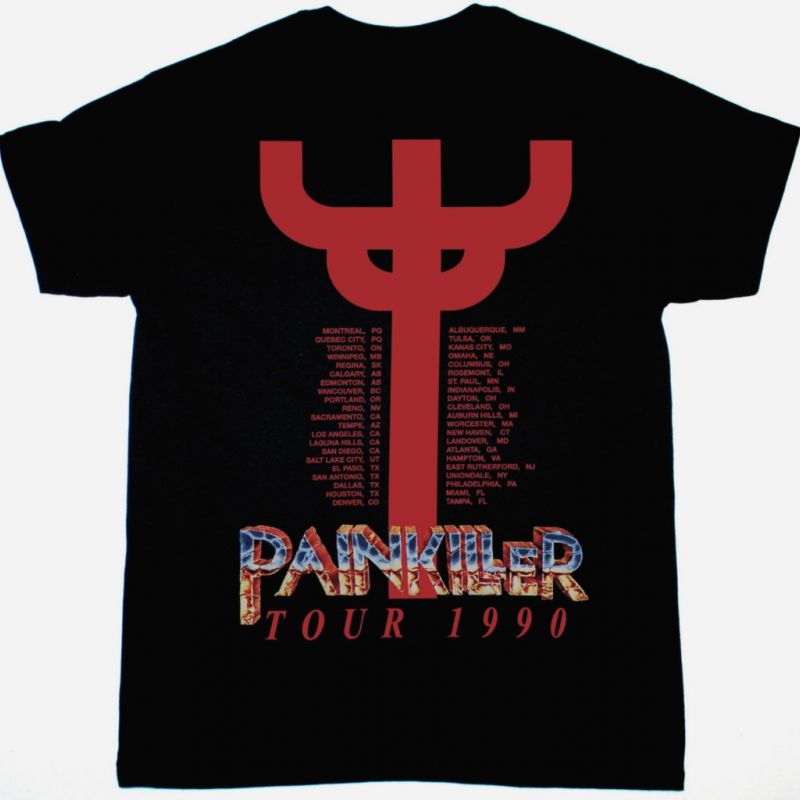 JUDAS PRIEST PAINKILLER TOUR NEW BLACK T-SHIRT