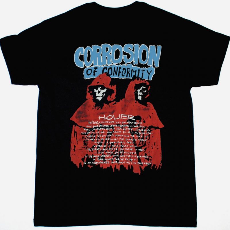 CORROSION OF CONFORMITY HOLIER NEW BLACK T-SHIRT