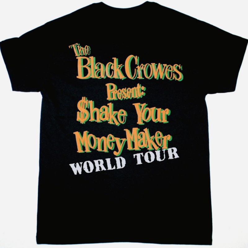 THE BLACK CROWES SHAKE YOUR MONEY MAKER TOUR NEW BLACK T-SHIRT