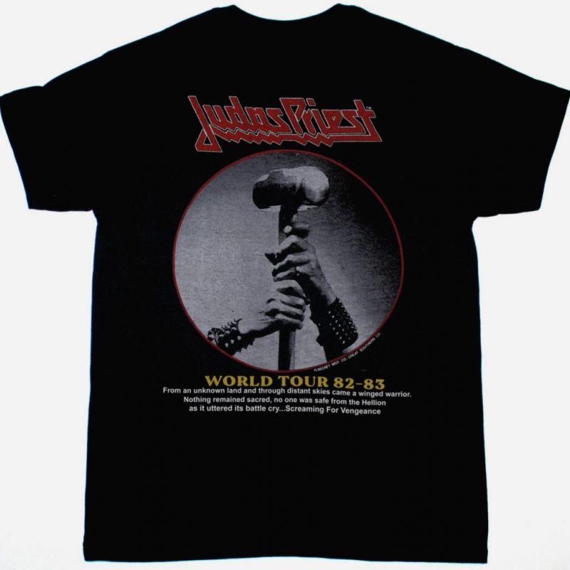 JUDAS PRIEST SCREAMING FOR VENGEANCE WORLD TOUR NEW BLACK T-SHIRT