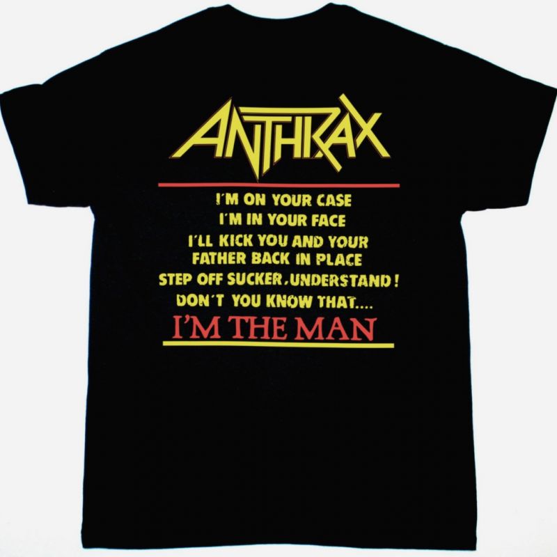 ANTHRAX I’M THE MAN NEW BLACK T-SHIRT